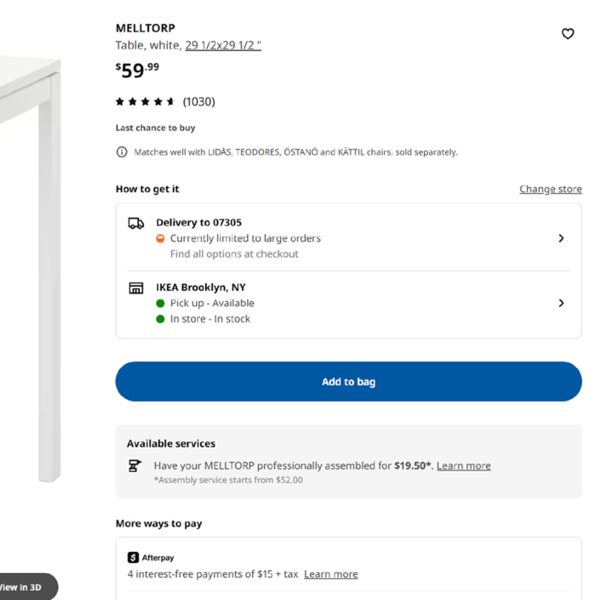Ikea 长方形餐桌 - 图片 2