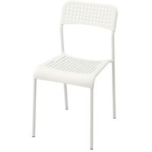 IKEA ADDE纯白餐桌椅X2
