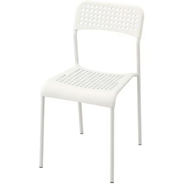 IKEA ADDE纯白餐桌椅X2