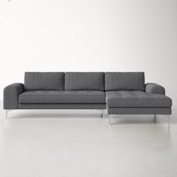 Lionel 2 - Piece Upholstered Chaise Sectional 白色莱昂内尔双人布艺贵妃榻组合沙发 - 图片 4