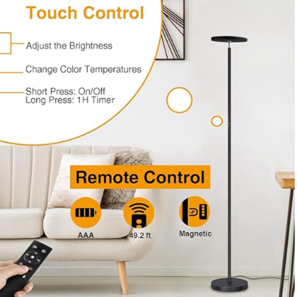OUTUN Vertical floor lamp OUTUN立式落地灯（色温可调节，可遥控定时） - 图片 3