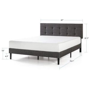Mellow Nola Upholstered Platform Bed 软垫床+ROYAL CREST MATTRESS 床垫