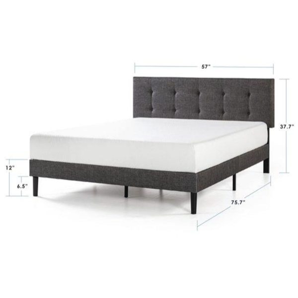 Mellow Nola Upholstered Platform Bed 软垫床+ROYAL CREST MATTRESS 床垫