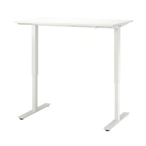TROTTEN Desk sit/stand, white（白色手动机械式升降桌）