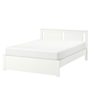 SONGESAND白色床架床垫 queen size
